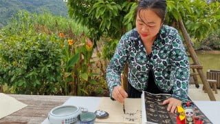 Becky's Chinese calligraphy lesson---Li Shu