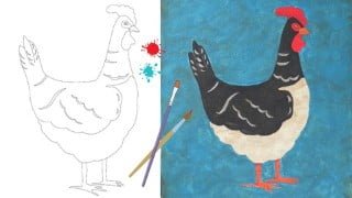 BEGINNERS ACRYLIC PAINTING - Paint a Rooster