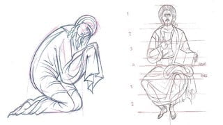 Byzantine Iconography Series 6: Drawing Seated Figures
