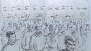 Compose and Draw large Crowd Scenes & Facial Expressions