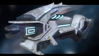 create a science fiction gun using blender