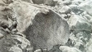 How to Draw Rocks in Graphite