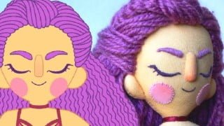 How to make a plush doll and dress it with lingerie