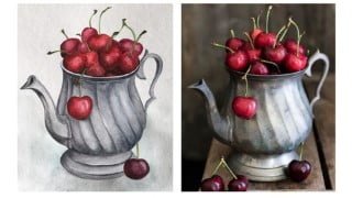 How to paint realistic food in watercolor