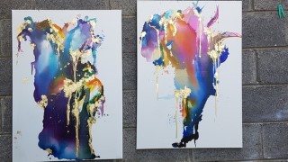 learn abstract alcohol inks on canvas