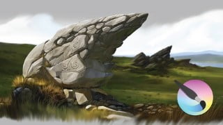 Learn how to create concept environment art using KRITA