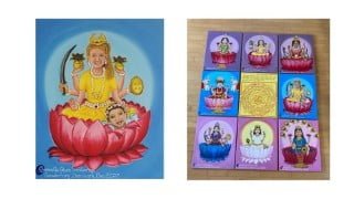 Learn to oil paint SanthanaLakshmi(AshtaLaksmi) from scratch