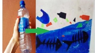 Learn to recycle plastics into art works