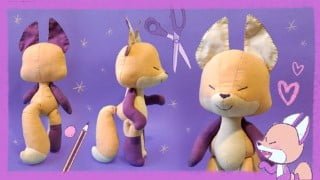 Let's make a stuffed fox (jointed fabric doll)