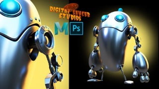 Modeling and Rendering a Robot in Maya 2020