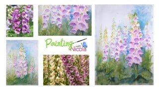 Paint WET into WET in watercolors. Loosen up & paint boldly.