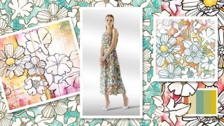 Photoshop Brushes for a Mixed Media Painted Repeat Pattern