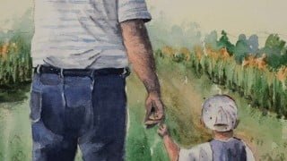 Proud Grandpa Watercolour Painting for Everyone