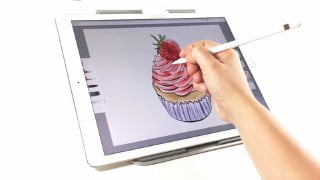 Real ink and watercolor brushes on an iPad