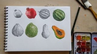 Sketchbook Everyday - Fruits in Watercolor