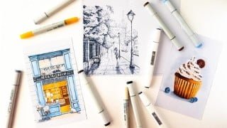 Sketching with markers