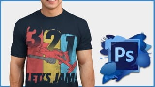 Step-by-step learning t-shirt design by example for Merch