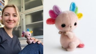 Stuffed toy workshop Axolotl