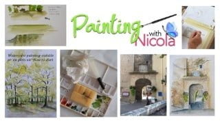 Watercolor painting outside or 'EN PLEIN AIR.' How to start.