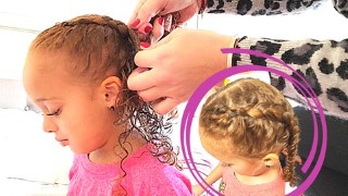Free Hair Styling Tutorial - How to French Braid Curly Hair for Kids