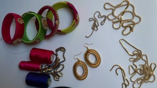 Free Jewelry Making Tutorial - Silk thread bangles and earrings course