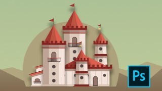 Free Photoshop Tutorial - Design a 2d Game Castle in Photoshop.