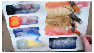 Free Watercolor Painting Tutorial - My 7 color watercolor palette sorted specially for beginners