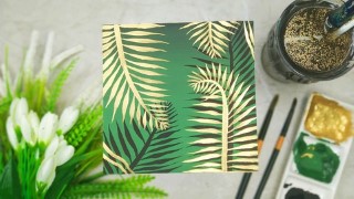 Palm Leaves Gouache Painting - Easy, Simple and Elegant Pain