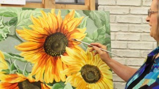 Luminous Flowers in Acrylic
