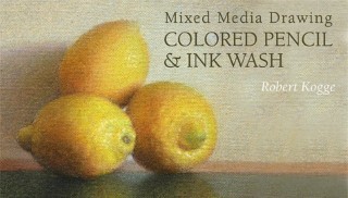 Mixed Media Drawing: Colored Pencil & Ink Wash