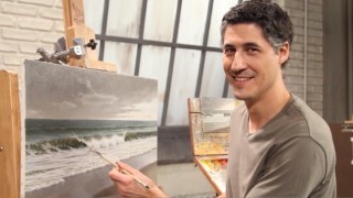 Oil Painting: Sand, Sea & Sky
