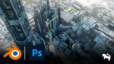 Creating an Industrial Concept Art in Blender / Photoshop