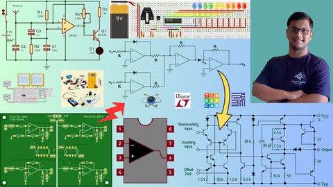 Opamp 741 Projects: Design & Simulate on Proteus & LTSpice