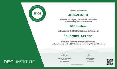 DECx: Blockchain 101 Certificate - Part 1