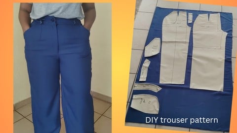 How to draft simple trouser pattern.